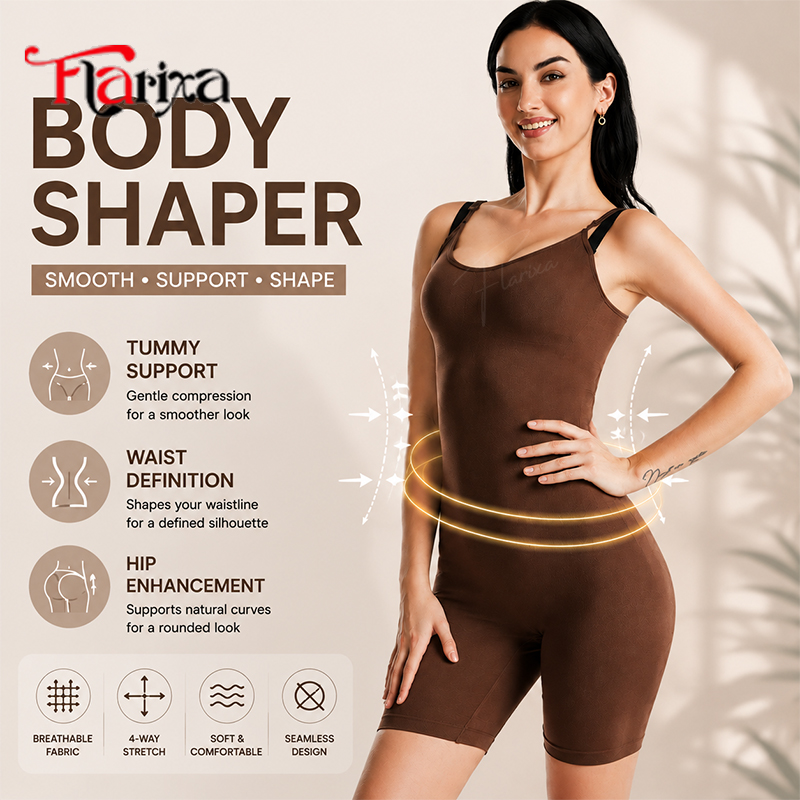 Shapewear Bodysuit Firm - Flarixa Body Modellante Senza Cuciture per