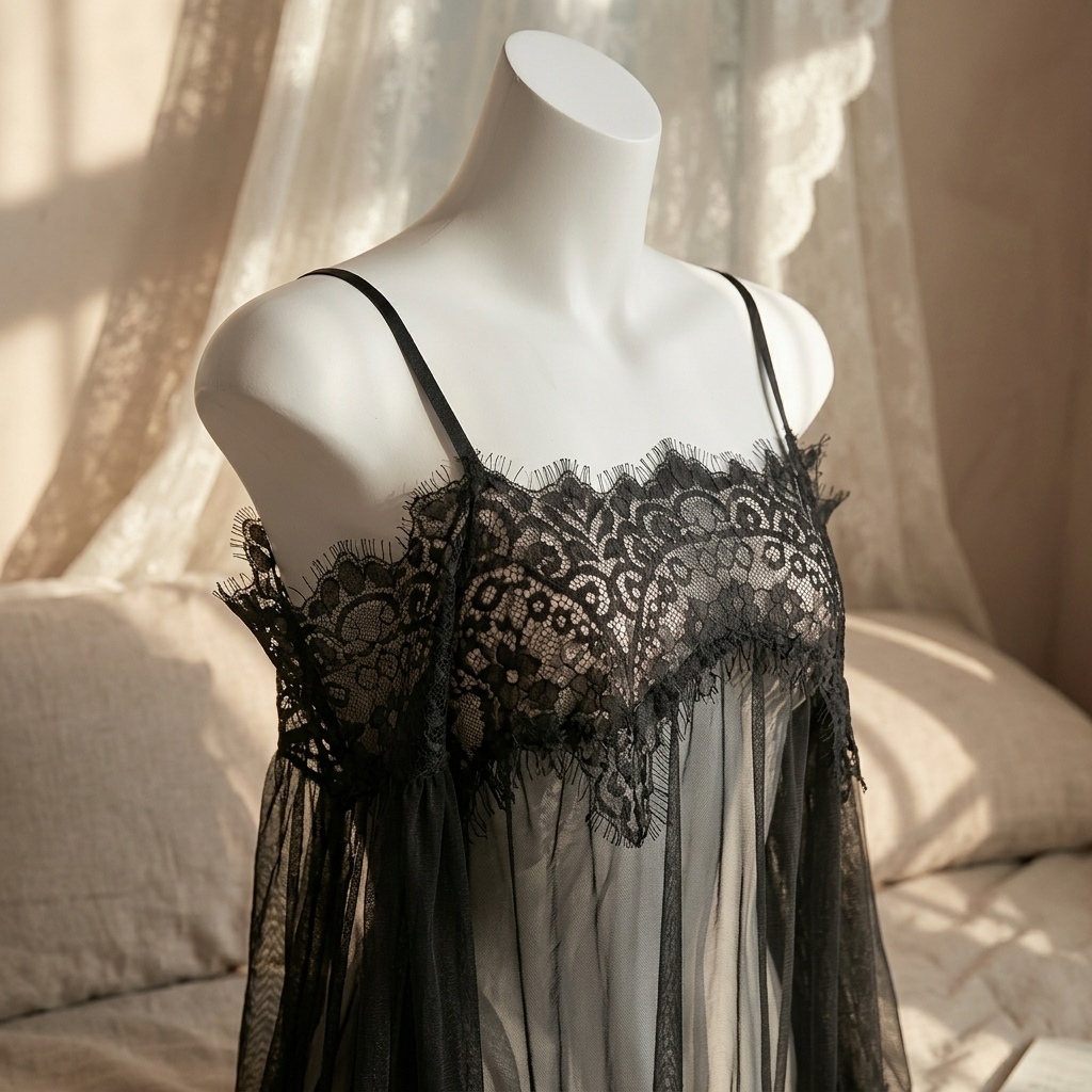 Intimo femminile nero in pizzo - Babydoll Chemise Night recensione e prezzo